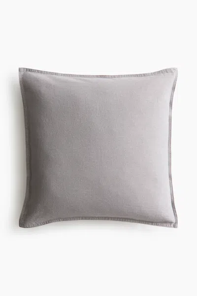 H&m Linen-blend Cushion Cover In Gray