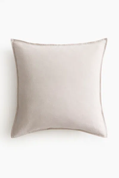 H&m Linen-blend Cushion Cover In Neutral