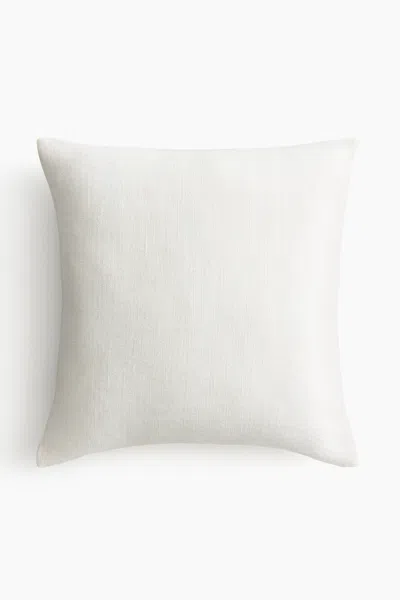 H&m Linen-blend Cushion Cover In White