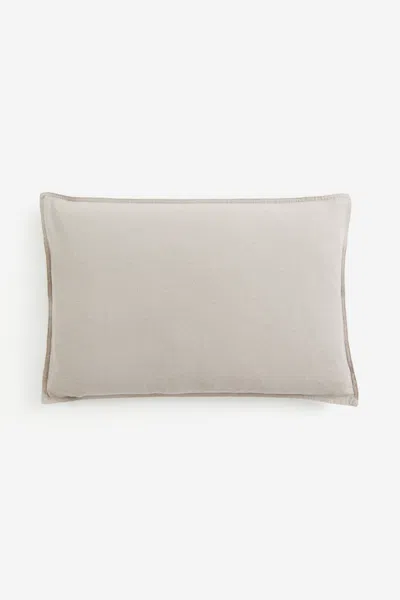 H&m Linen-blend Cushion Cover In Taupe