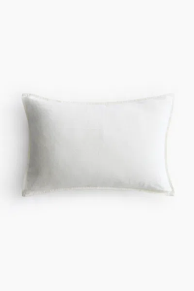H&m Linen-blend Cushion Cover In White
