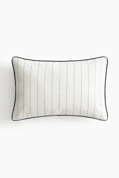H&m Linen-blend Cushion Cover In White