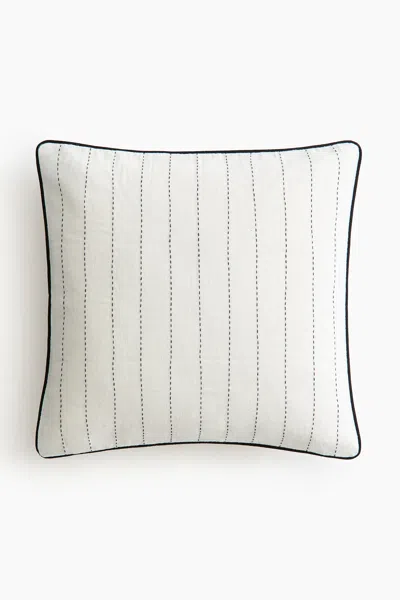 H&m Linen-blend Cushion Cover In White