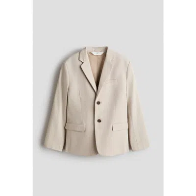 H&m Kids'  Linen-blend Jacket In Brown
