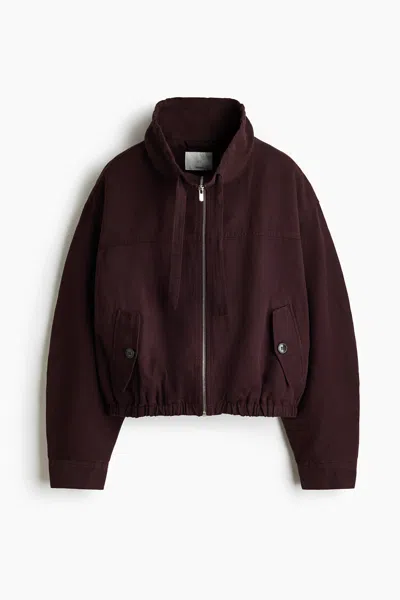 H&m Linen-blend Jacket In Brown