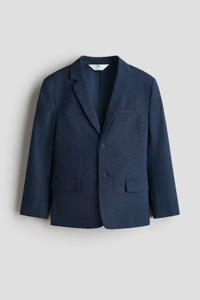 H&m Kids' Linen-blend Jacket In Blue
