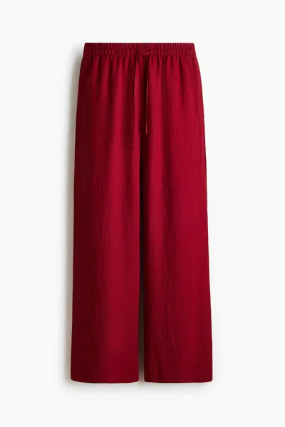 H&m Linen-blend Pants In Red