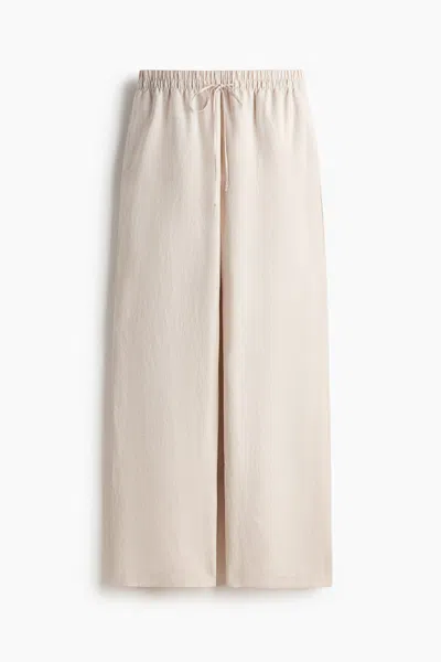 H&m Linen-blend Pants In Neutral