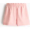 H&m Linen-blend Paper Bag Shorts In Pink