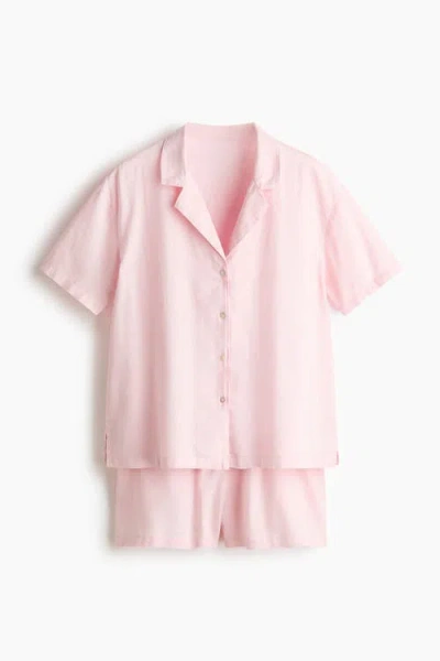 H&m Linen-blend Pyjamas In Pink