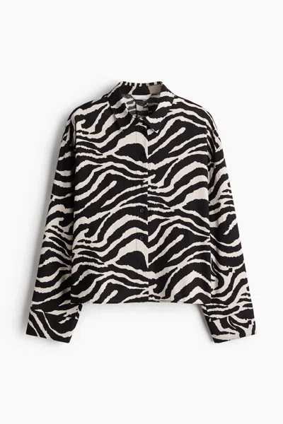 H&m Linen-blend Shirt In Multi