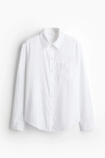 H&m Linen-blend Shirt In Neutral