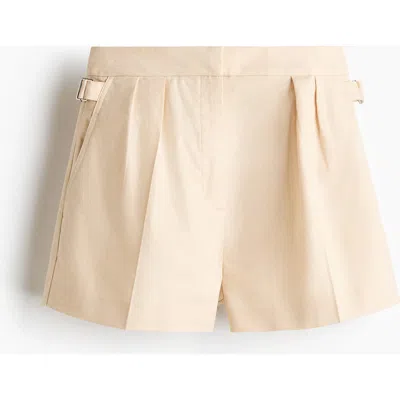 H&m Linen-blend Shorts In Neutral