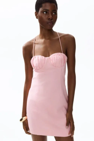 H&m Linen-blend Strappy Dress In Pink