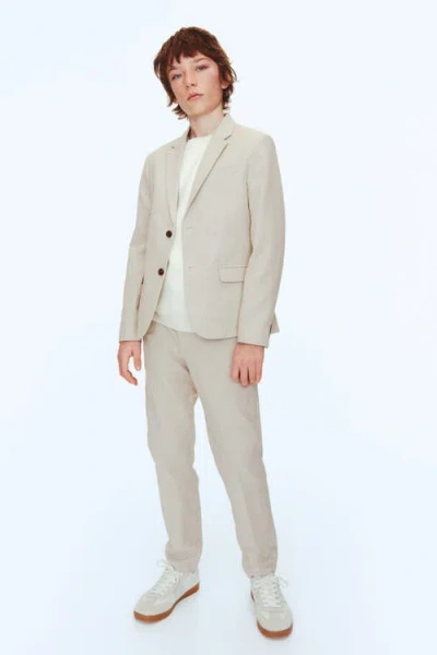 H&m Kids'  Linen-blend Suit In Gray