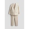 H&m Kids'  Linen-blend Suit In Neutral
