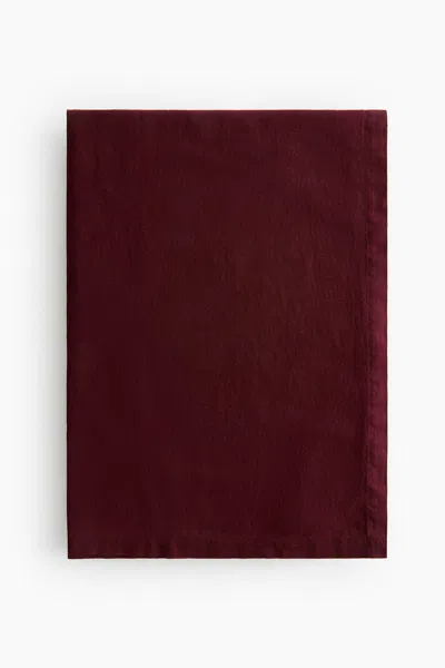 H&m Linen-blend Tablecloth In Burgundy