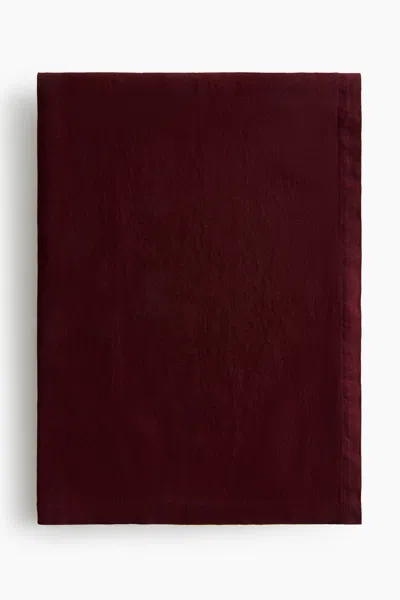 H&m Linen-blend Tablecloth In Burgundy