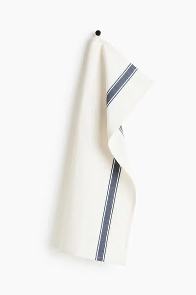 H&m Linen-blend Tea Towel In White
