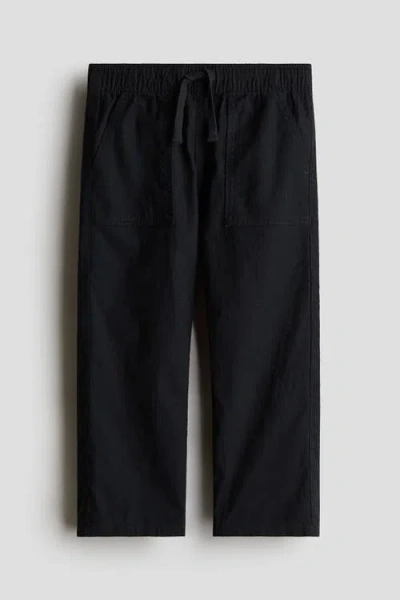 H&m Kids'  Linen-blend Trousers In Black