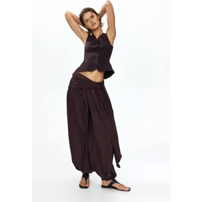 H&m Linen-blend Vest In Brown