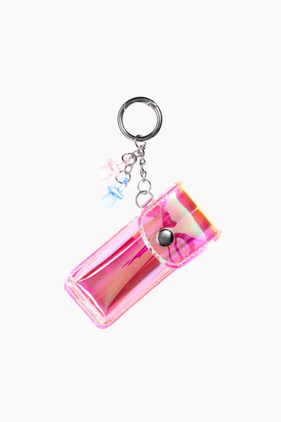 H&m Lip Gloss Key Ring In Bright Pink