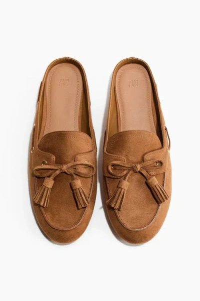 H&m Loafer Mules In Brown