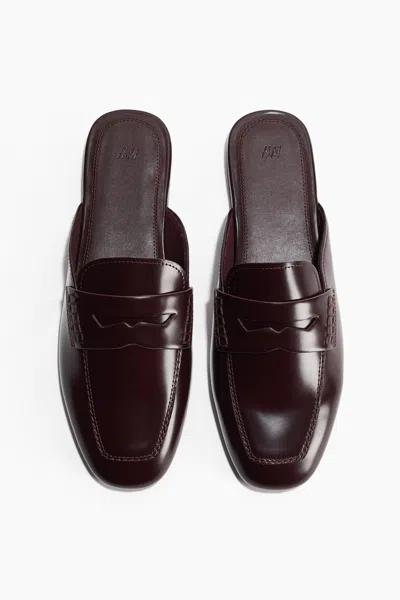 H&m Loafer Mules In Brown