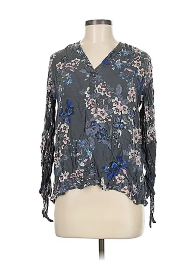 Pre-owned H&m L.o.g.g. 3/4 Sleeve Blouse In Gray