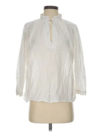 Pre-owned H&m L.o.g.g. 3/4 Sleeve Blouse In Ivory