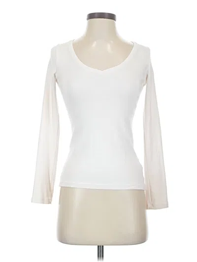 Pre-owned H&m L.o.g.g. 3/4 Sleeve T-shirt In Ivory
