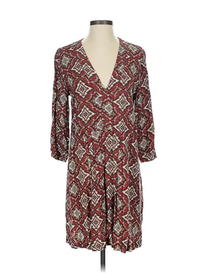 Pre-owned H&m L.o.g.g. Casual Dress In Burgundy