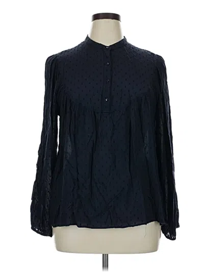 Pre-owned H&m L.o.g.g. Long Sleeve Blouse In Blue