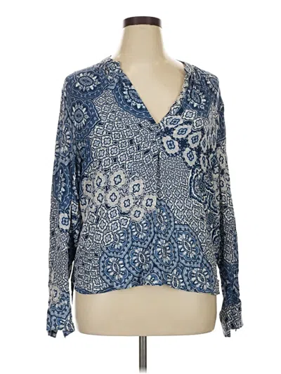 Pre-owned H&m L.o.g.g. Long Sleeve Blouse In Blue