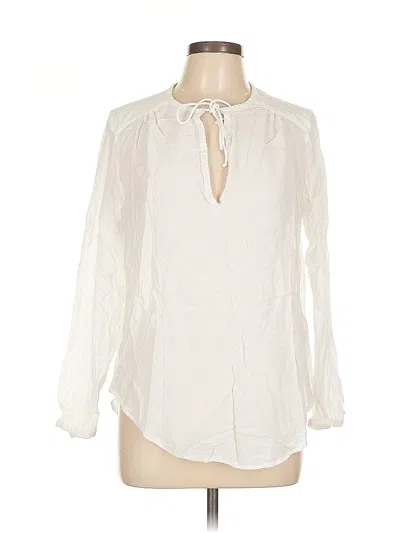 Pre-owned H&m L.o.g.g. Long Sleeve Blouse In White