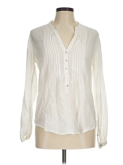 Pre-owned H&m L.o.g.g. Long Sleeve Blouse In White