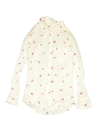Pre-owned H&m L.o.g.g. Long Sleeve Blouse In White