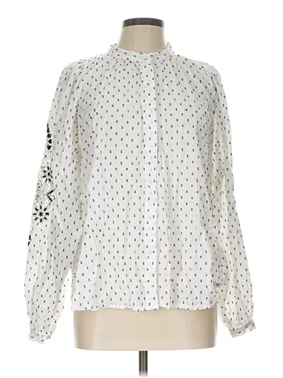 Pre-owned H&m L.o.g.g. Long Sleeve Blouse In White