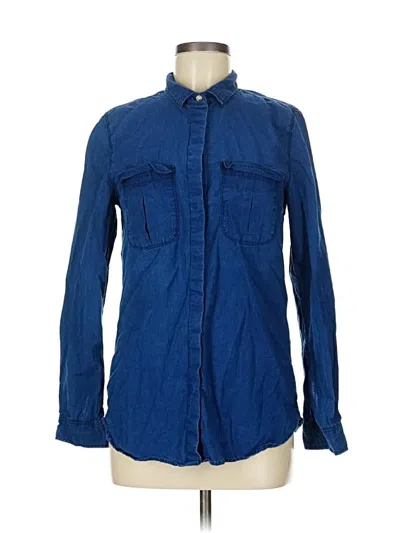 Pre-owned H&m L.o.g.g. Long Sleeve Button Down Shirt In Blue