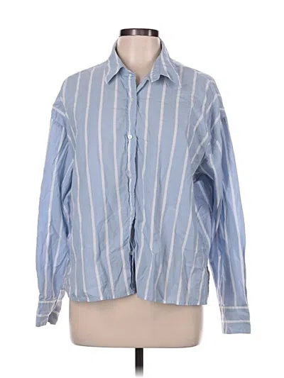 Pre-owned H&m L.o.g.g. Long Sleeve Button Down Shirt In Blue