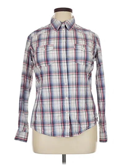 Pre-owned H&m L.o.g.g. Long Sleeve Button Down Shirt In Blue