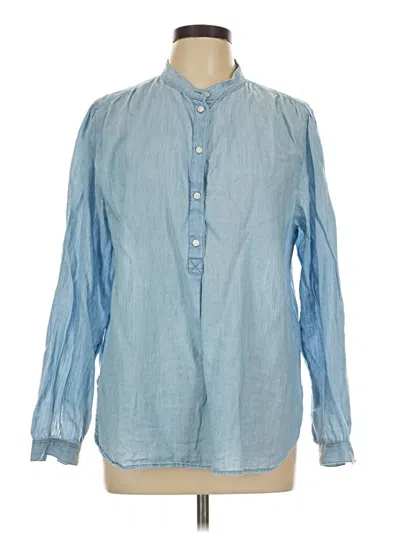 Pre-owned H&m L.o.g.g. Long Sleeve Button Down Shirt In Blue