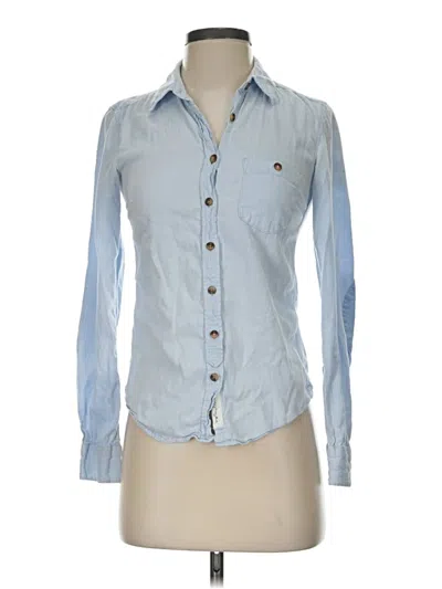 Pre-owned H&m L.o.g.g. Long Sleeve Button Down Shirt In Blue