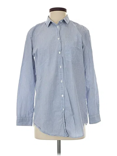 Pre-owned H&m L.o.g.g. Long Sleeve Button Down Shirt In Blue