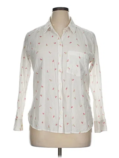 Pre-owned H&m L.o.g.g. Long Sleeve Button Down Shirt In Ivory