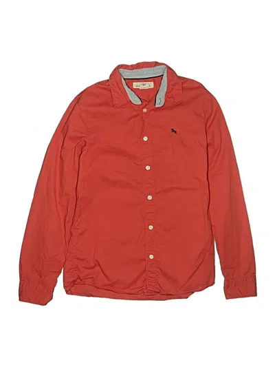Pre-owned H&m L.o.g.g. Kids' Long Sleeve Button Down Shirt In Red