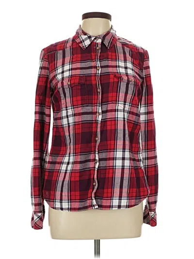 Pre-owned H&m L.o.g.g. Long Sleeve Button Down Shirt In Red