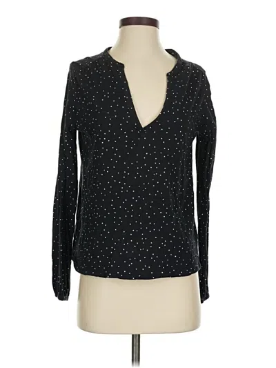Pre-owned H&m L.o.g.g. Long Sleeve Henley Shirt In Black