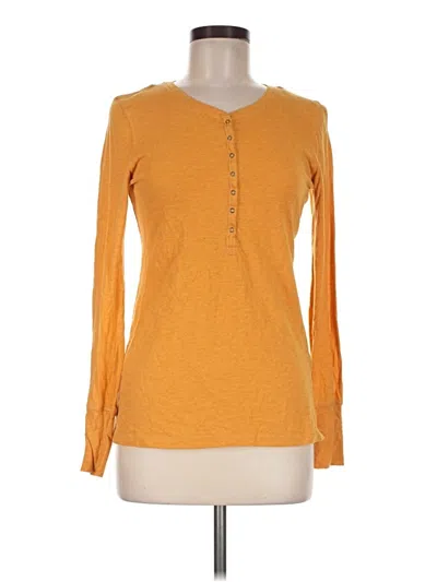 Pre-owned H&m L.o.g.g. Long Sleeve Henley Shirt In Yellow