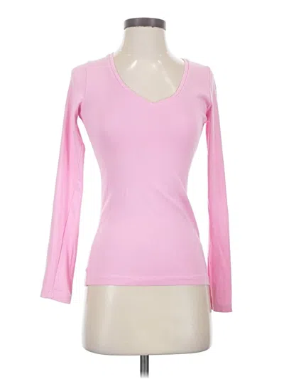 Pre-owned H&m L.o.g.g. Long Sleeve T-shirt In Pink